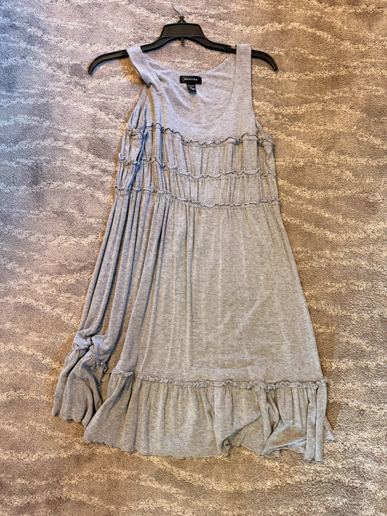 Spense Dresses & Skirts - Spense Heather Gray Ruffled Midi Tank Dress